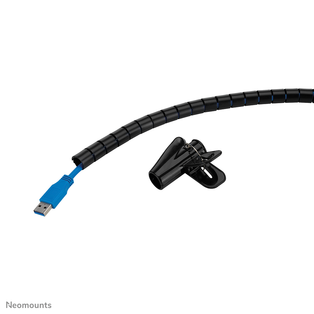 Neomounts ADS06-140BL Cable sleeve - for 1-3 cables - 15 mm - universal - black