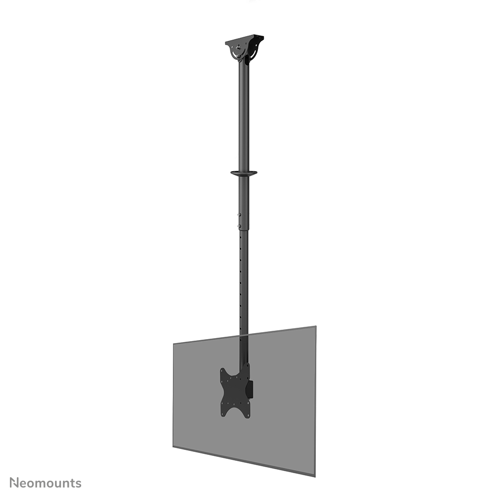 Neomounts CL35-340BL12 Monitor/TV mount ceiling 1 screen - 23-42" - max 50 kg - VESA 100x100-200x200 - h 106-156 cm - black