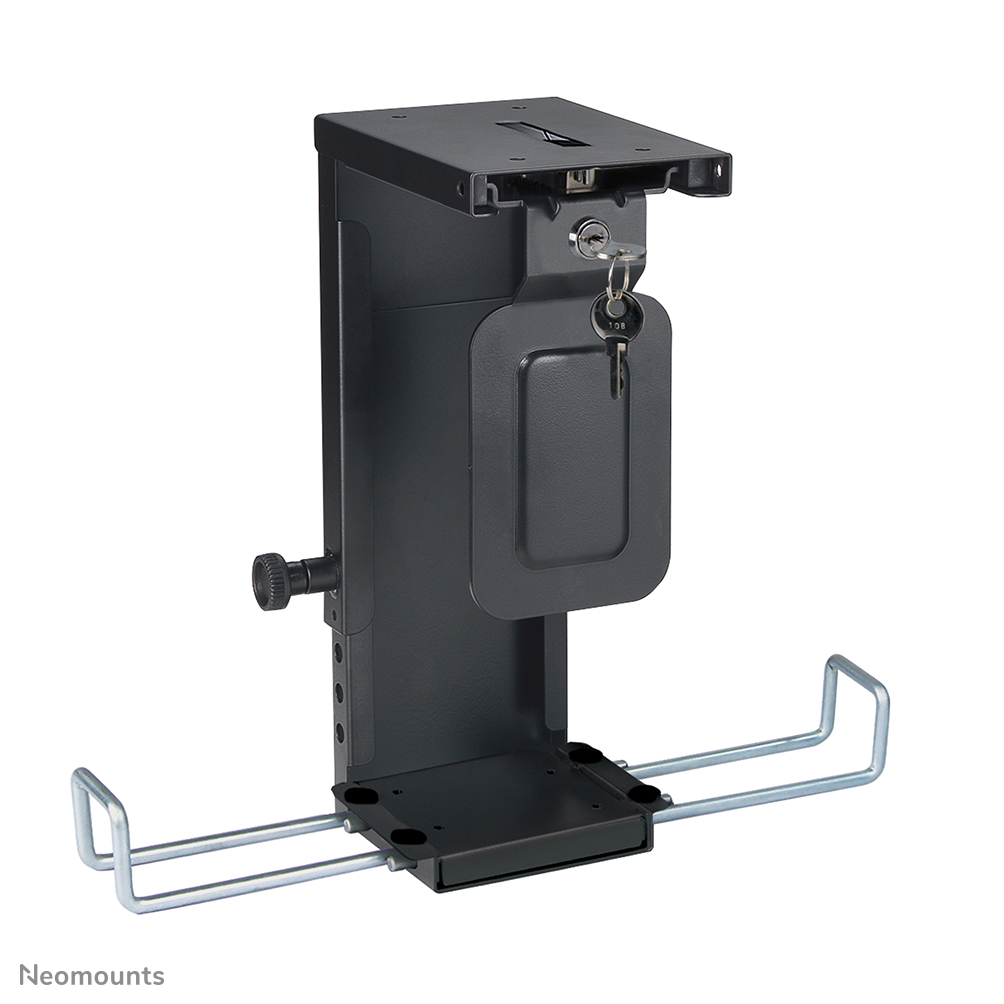 Neomounts CPU-D075BLACK/LK CPU/PC holder - max 10 kg - lockable (incl. lock) - h 20-36 cm - w 5-10 cm - universal - black