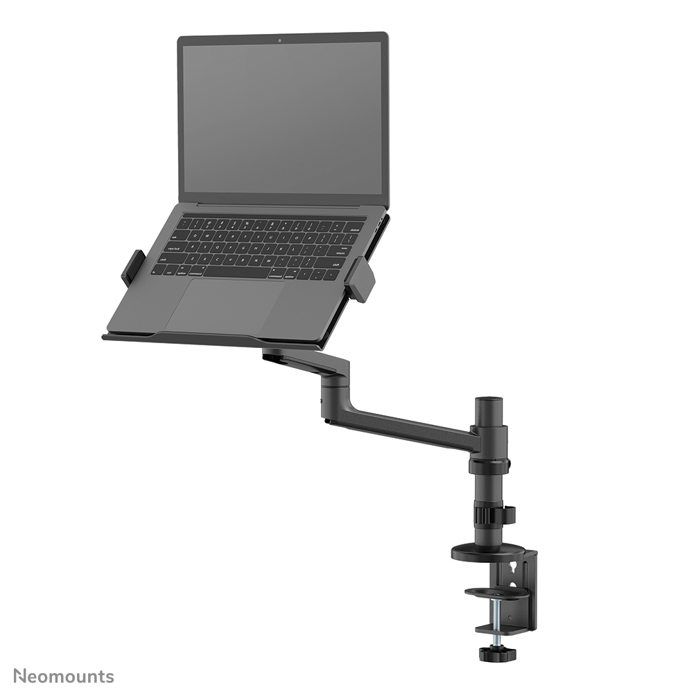 Neomounts NEXT Lite DS20-425BL1 Laptop holder monitor arm - 11.6-17.3" - 0-5 kg - space saving T-Rex model - 100% plastic-free packaging - universal - black
