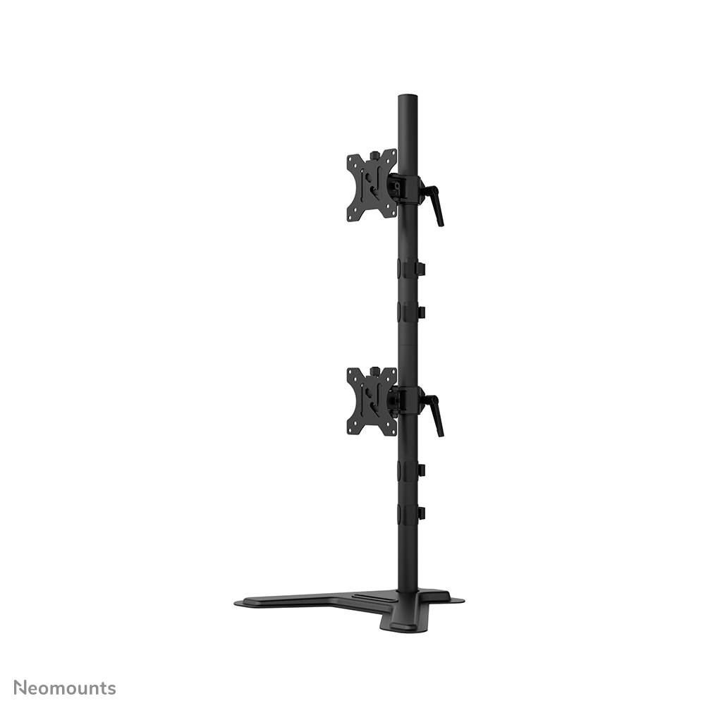 Neomounts DS45-600BL2V dual monitor stand - 10-32" - 0-9 kg | 19,8 lbs (2x) - 90° tiltable - 360° rotatable - 180° swivel- VESA 75x75 - Black