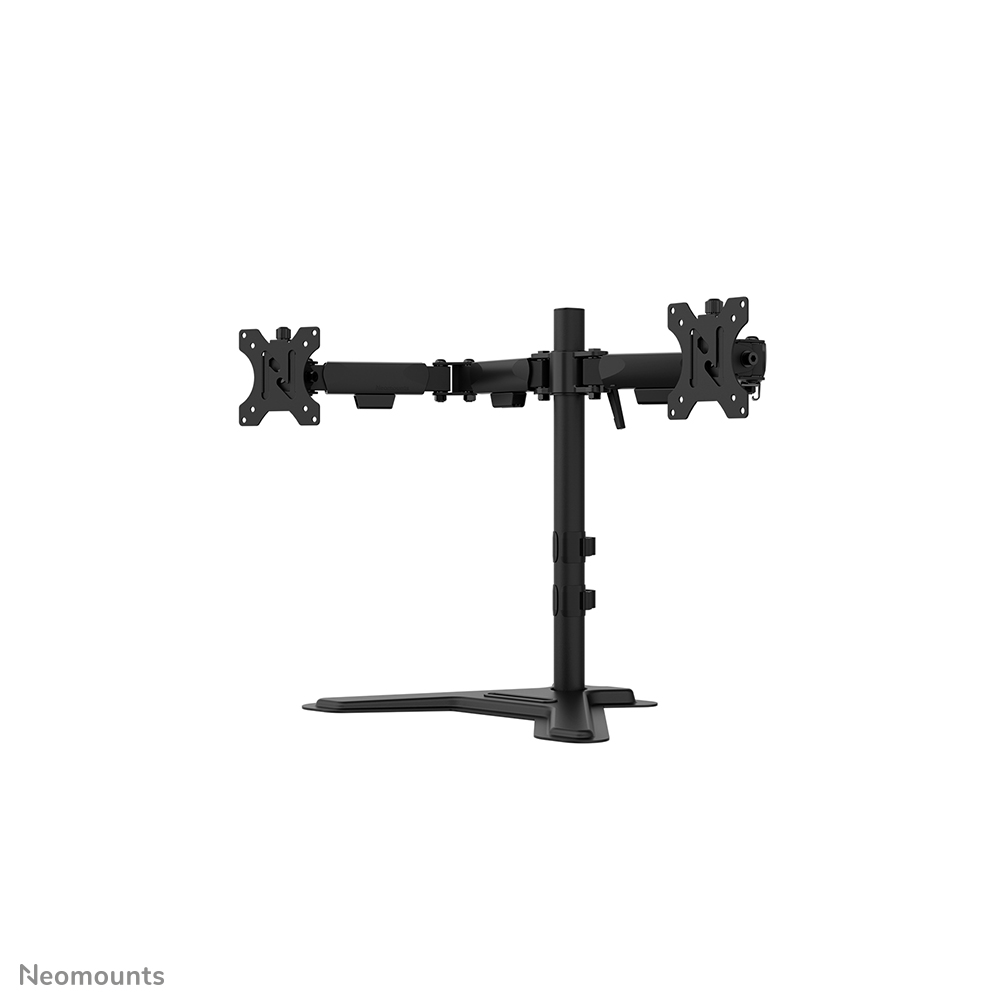 Neomounts DS45-600BL2 Dual monitor stand - 10-32" - 0-6 kg | 13,2 lbs (2x) -  90° tiltable - 360° rotatable - 180° swivel - VESA 75x75 - 180° lock - Black