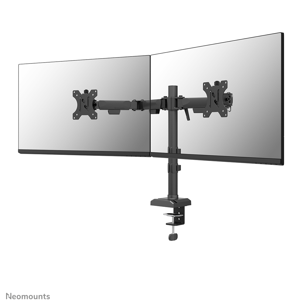 Neomounts NERO DS60-600BL2 Dual monitor arm - 10-32" - 0-8 kg/screen - Quick-fix - 180°-stop - 100% plastic-free packaging - black