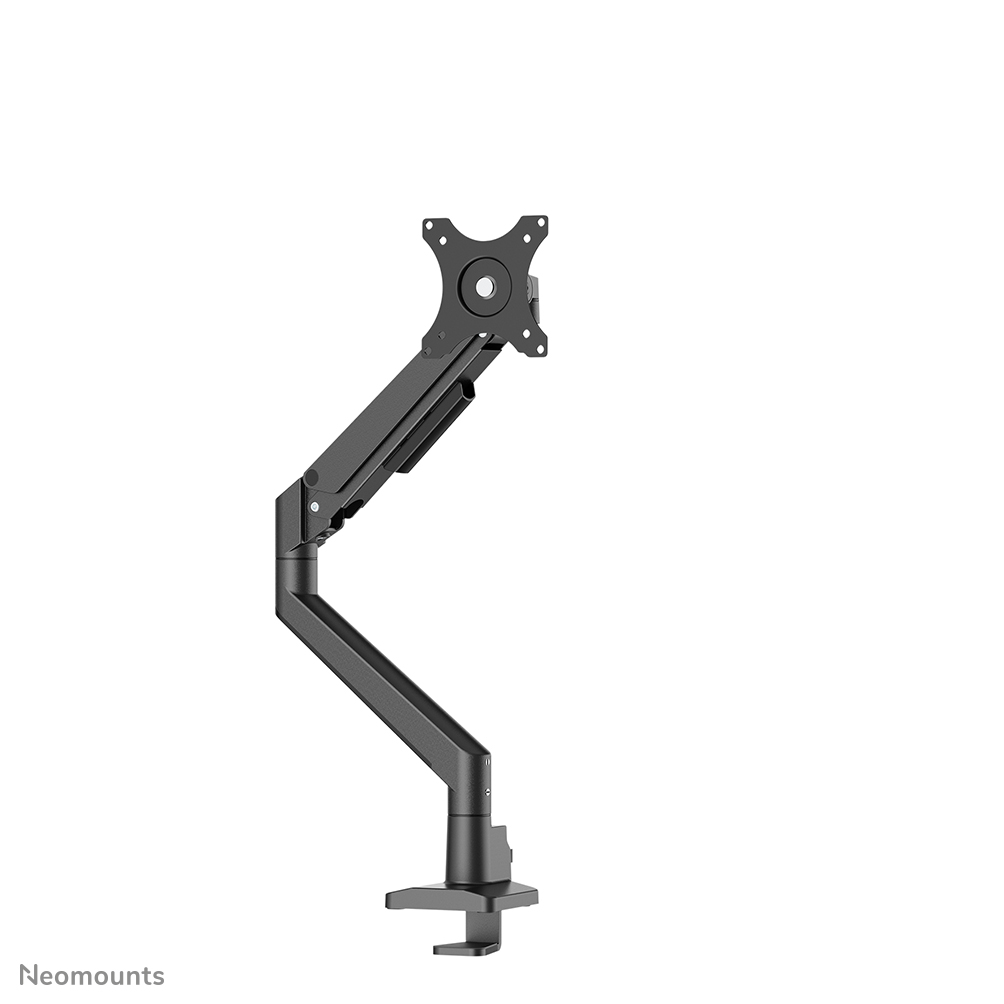 Neomounts NEXT Slim DS70-250BL1 Single monitor arm - 17-35" - 1-9 kg (curved 8 kg) - gas spring - 180°-stop - Topfix - Easy Install-model - 100% plastic-free packaging - black