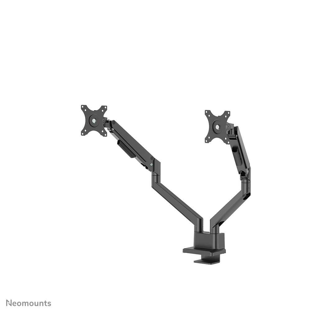 Neomounts NEXT Slim DS70-250BL2 Dual monitor arm - 17-32" - 1-9 kg/screen (curved 8 kg/screen) - gas spring - 180°-stop - Topfix - Easy Install-model - 100% plastic-free packaging - black