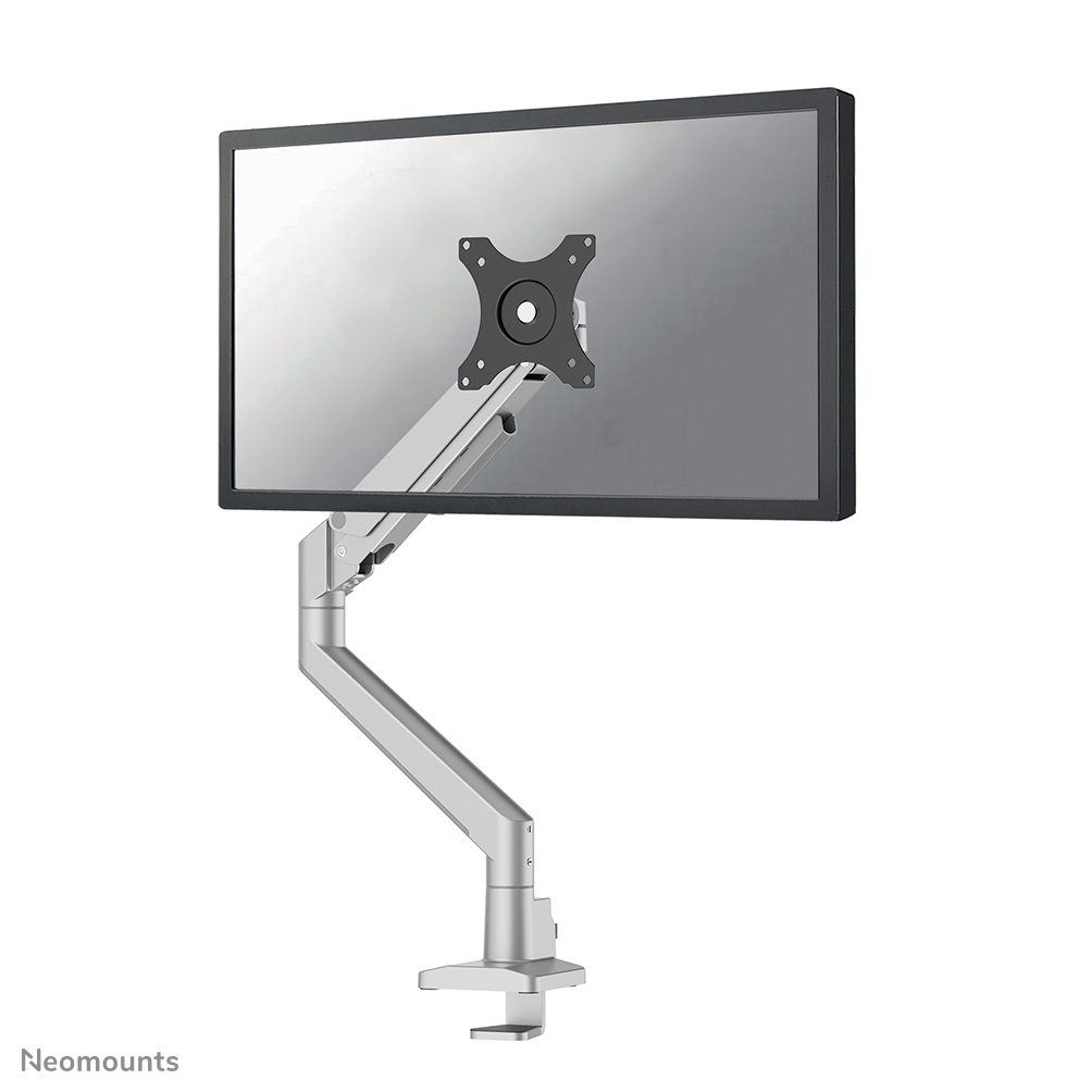 Neomounts NEXT Slim DS70-250SL1 Single monitor arm - 17-35" - 1-9 kg (curved 8 kg) - gas spring - 180°-stop - Topfix - Easy Install-model - 100% plastic-free packaging - silver