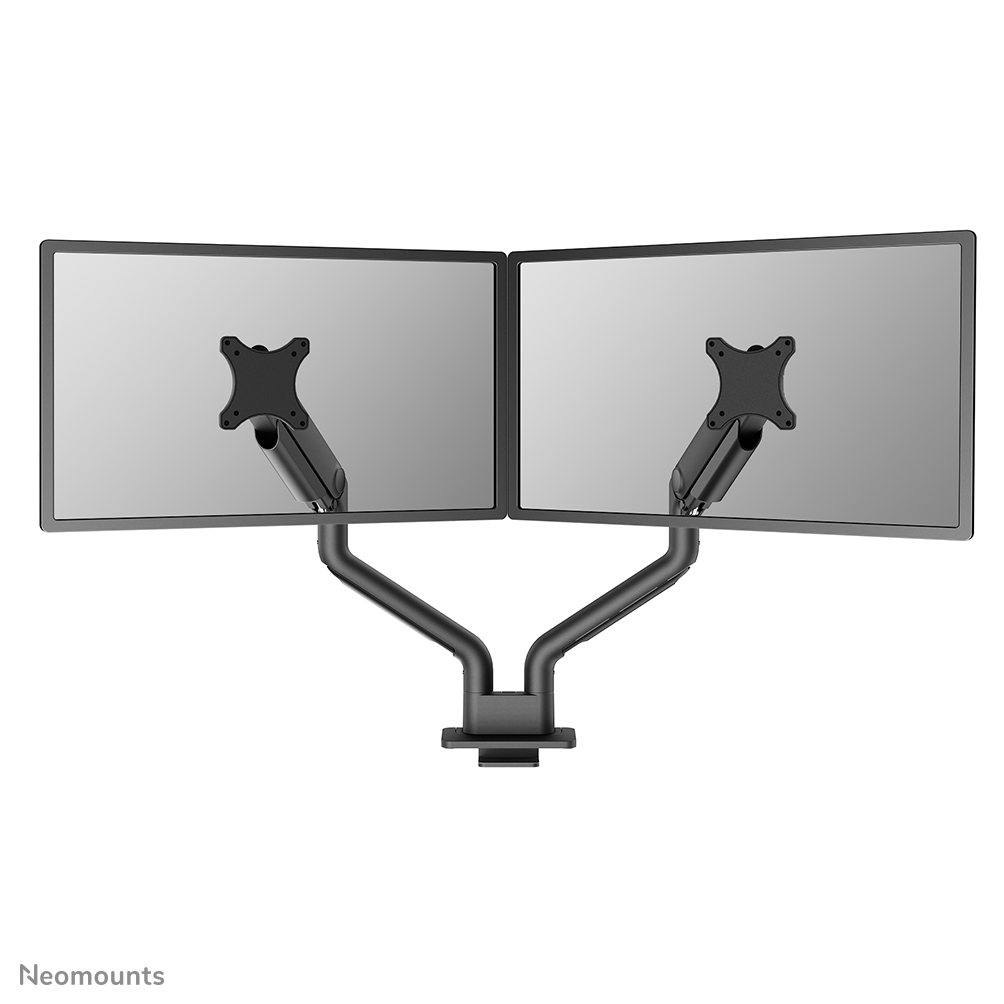 Neomounts NEXT One DS70S-950BL2 Dual monitor arm - 17-35" - 1-18 kg/screen (curved 15 kg/screen) - gas spring - 180°-stop - Topfix - Easy Install-model - 100% plastic-free packaging - black