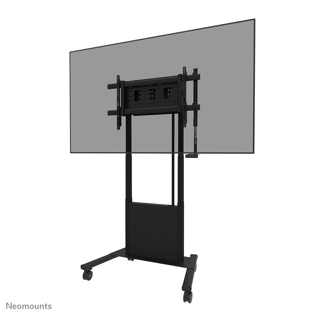 Neomounts MOVE Lift X FL55-885BL1 TV Trolley - 65-105" - max 120 kg - motorised height adjustment 125,4-235,4 cm - 50mm/sec - VESA 200x200-1000x600 - lockable - black