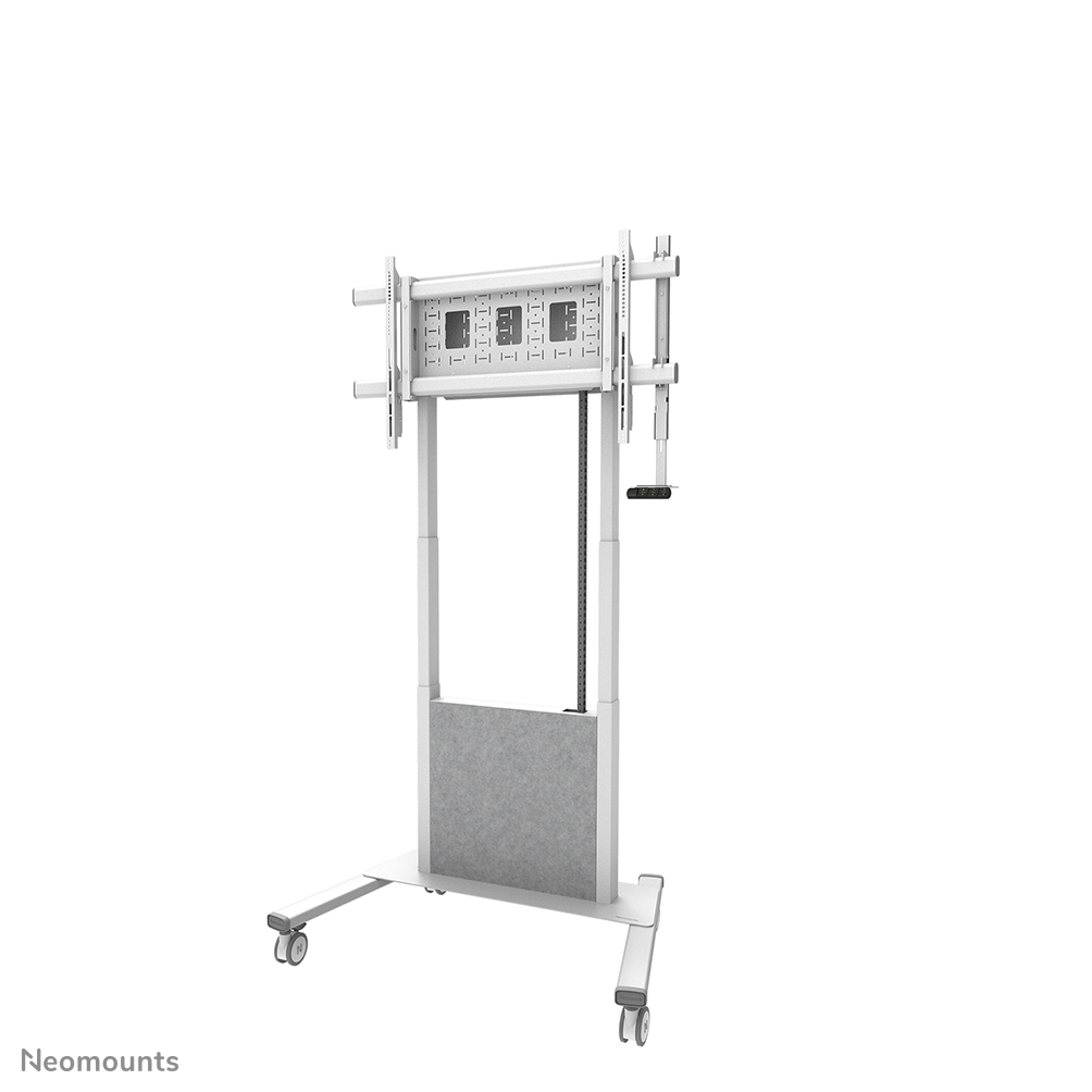 Neomounts MOVE Lift X FL55-885WH1 TV Trolley - 65-105" - max 120 kg - motorised height adjustment 125,4-235,4 cm - 50mm/sec - VESA 200x200-1000x600 - lockable - white