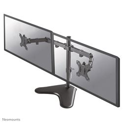 Neomounts Full Motion Dual Desk Stand for two 10-32" Monitor Screens, Height Adjustable - Black