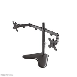 Neomounts by Newstar Full Motion Dual Desk Stand for two 10-32" Monitor Screens, Height Adjustable - Black