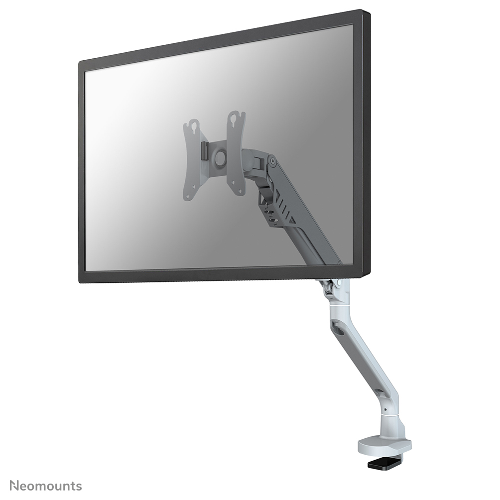 Neomounts by Newstar Full Motion Monitor Arm Desk Mount (clamp & grommet) for 10-32" Monitor Screen, Height Adjustable (gas spring) - Silver										