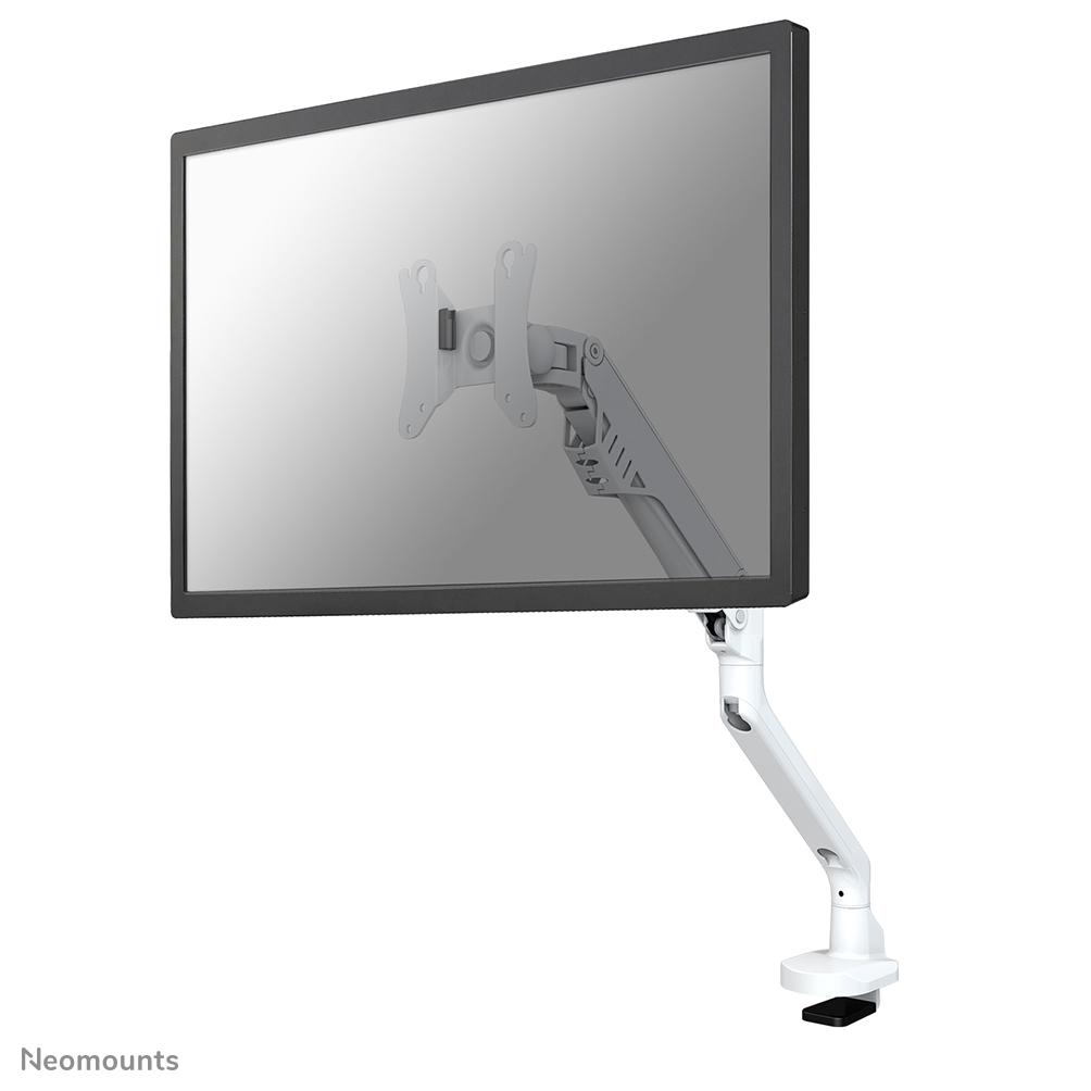 Neomounts by Newstar Full Motion Monitor Arm Desk Mount (clamp & grommet) for 10-32" Monitor Screen, Height Adjustable (gas spring) - White									