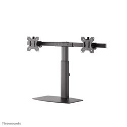 Neomounts by Newstar Stylish Tilt/Turn/Rotate Desk Stand for two 10-27" Monitor Screens, Height Adjustable - Black								