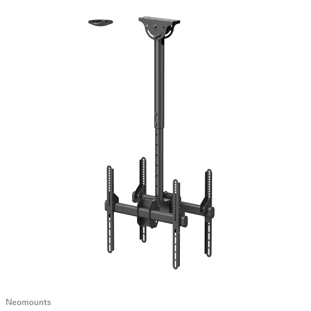 Neomounts TV/Monitor Ceiling Mount for Dual 32"-60" Screens (Back to Back), Height Adjustable - Black