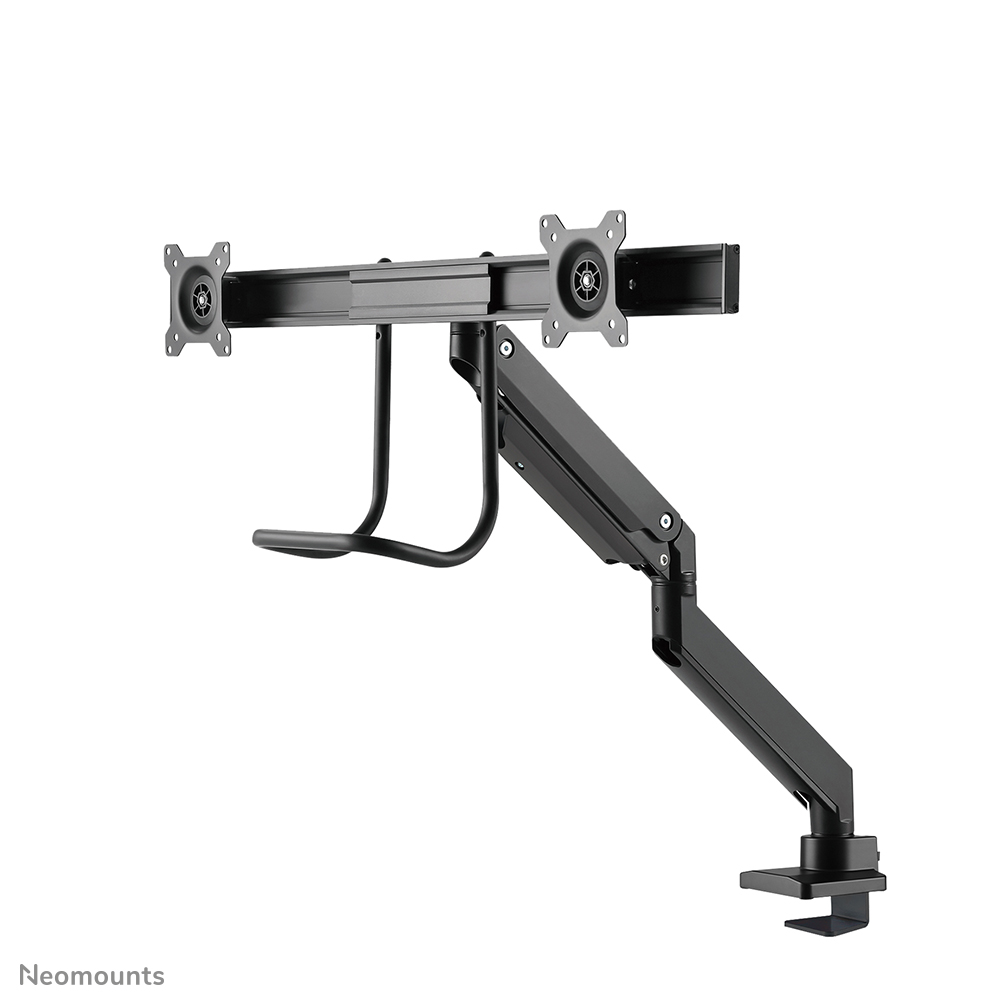 Neomounts SELECT Tischhalterung Für 2 Monitore Bis 32 Zoll – Höhenverstellbar, Neig-, Schwenk- & Drehbar, Schwarz