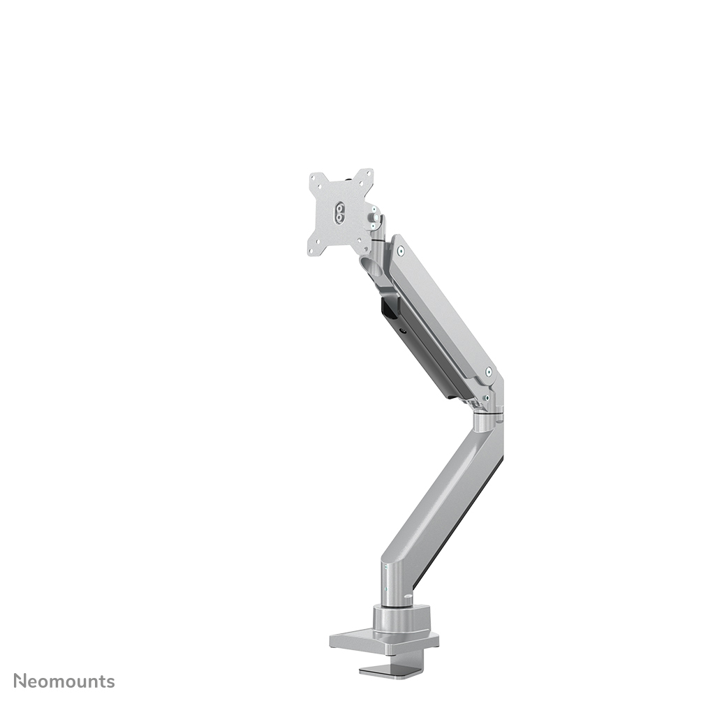 Neomounts NM-D775SILVERPLUS Single monitor arm - 10-49" - 1-18 kg (curved 14 kg) - gas spring - 180°-stop - Topfix - silver