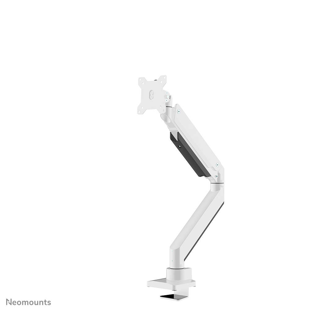 Neomounts NM-D775WHITEPLUS Single monitor arm - 10-49" - 1-18 kg (curved 14 kg) - gas spring - 180°-stop - Topfix - white