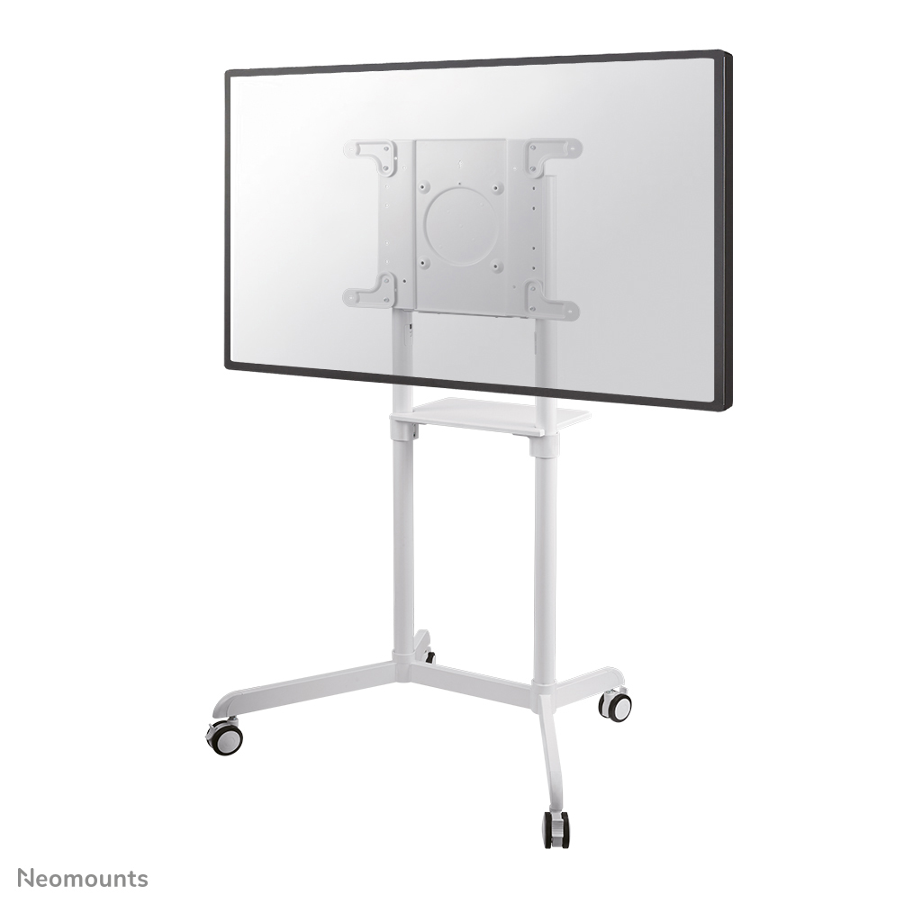 Neomounts NS-M1250WHITE TV trolley - 37-70" - max 70 kg - VESA 200x200-600x400 - 90° rotatable - incl. hardware shelf - white