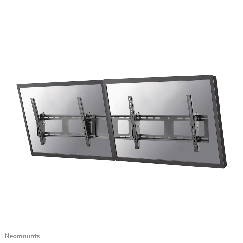 Neomounts NS-WMB200BLACK Menuboard wall mount 2 screens - 40-52" - max 50 kg/screen - VESA 200x200-600x400 - tiltable - black
