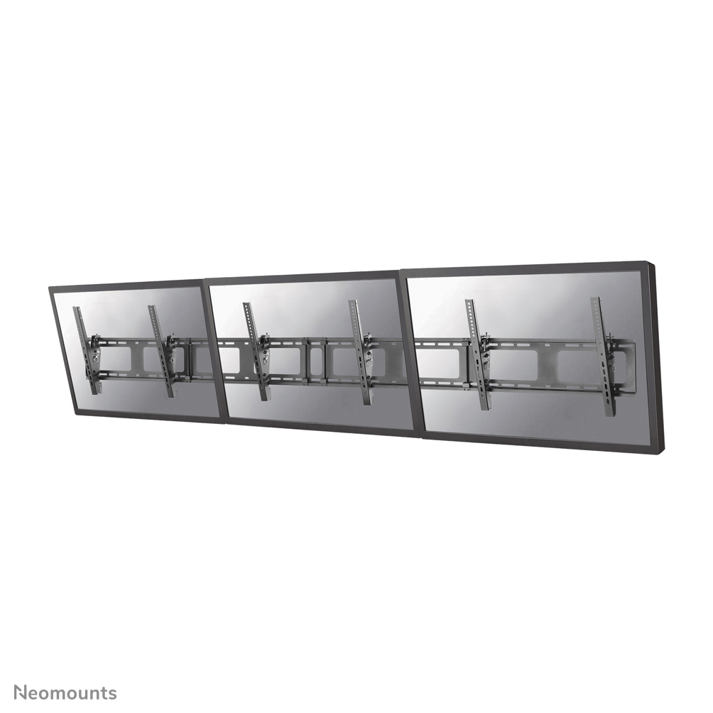 Neomounts NS-WMB300BLACK Menuboard wall mount 3 screens - 40-52" - max 50 kg/screen - VESA 200x200-600x400 - d 7,6 cm - tiltable - black