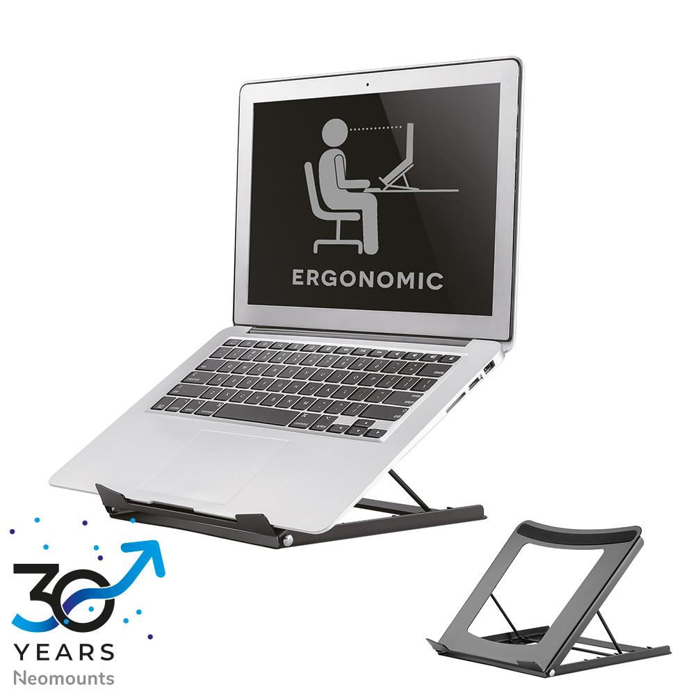 Neomounts NSLS075BLACK Laptop stand - 10-16" - max 5 kg - 5 height positions - foldable - compact - universal - black