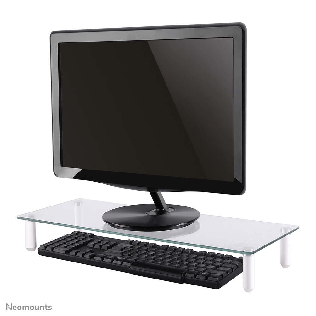 Neomounts NSMONITOR10 Monitor/laptop riser - max 25 kg - hxwxd 8x56x21 cm - universal - transparent