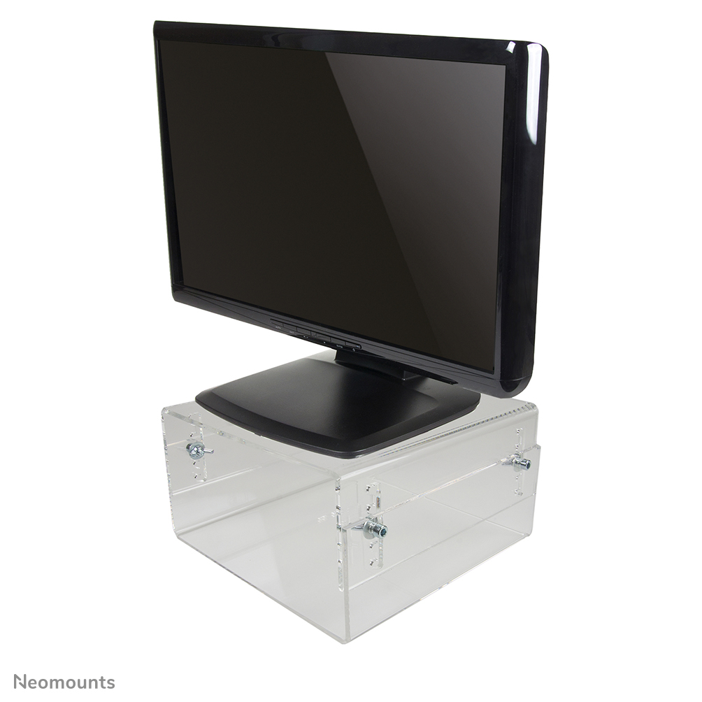 Neomounts NSMONITOR40 Monitor/laptop riser - max 25 kg - hxwxd 7-13x32x26 cm - universal - transparent