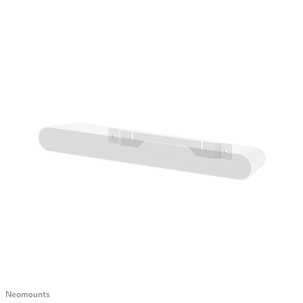 Neomounts WL30-724WH1 Wall mount for Sonos Ray - easy installation - incl. bubble level - extra slim (14mm) - anti-skid pads - white