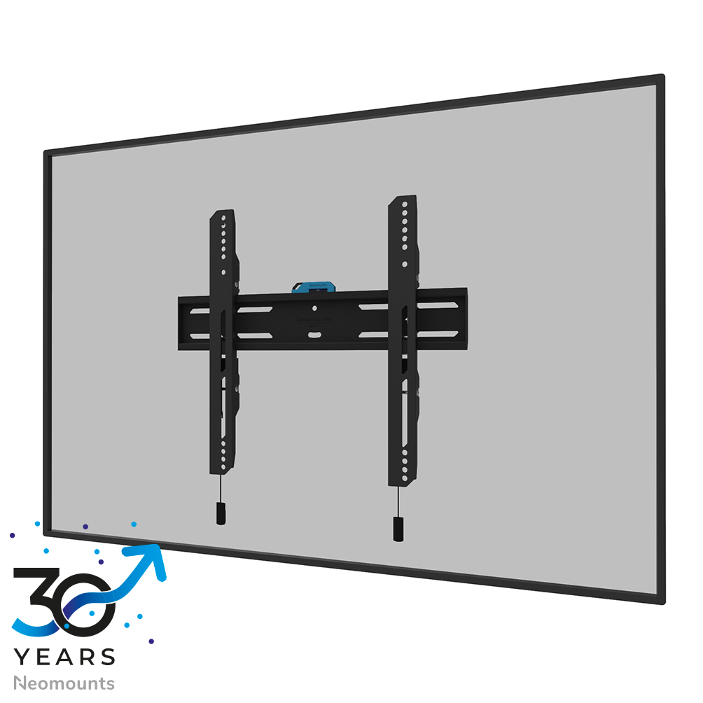 Neomounts LEVEL-850 WL30S-850BL14 Fixed TV mount wall - 40-75" - max 50 kg - VESA 100x100-400x400 - d 3,3 cm - level adjustment - lockable (incl. security screw, excl. lock) - Rapid Install-model incl. fixing template - black
