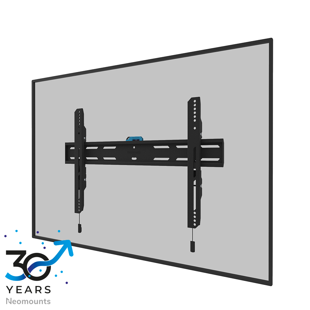 Neomounts LEVEL-850 WL30S-850BL16 Fixed TV mount wall - 42-86" - max 60 kg - VESA 100x100-600x400 - d 3,3 cm - level adjustment - lockable (incl. security screw, excl. lock) - Rapid Install-model incl. fixing template - black