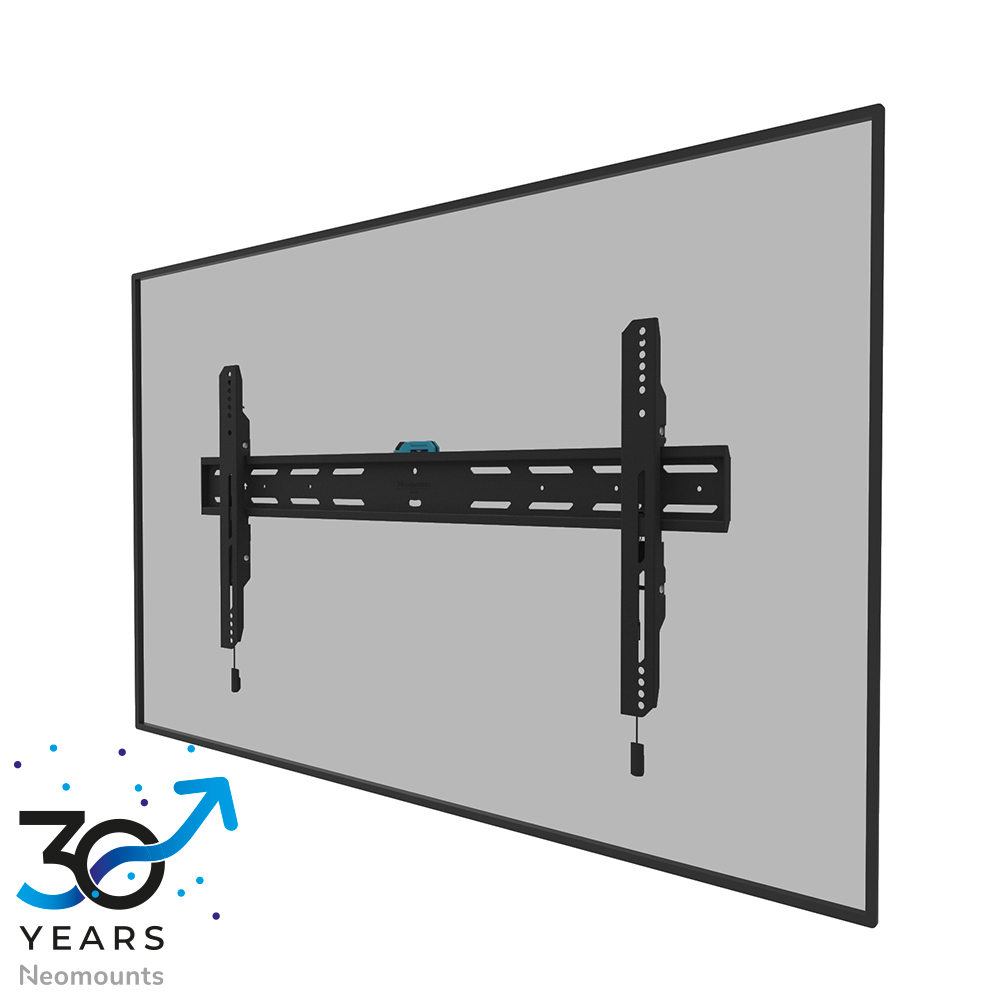 Neomounts LEVEL-850 WL30S-850BL18 Fixed TV mount wall - 43-86" - max 60 kg - VESA 100x100-800x400 - d 3,3 cm - level adjustment - lockable (incl. security screw, excl. lock) - Rapid Install-model incl. fixing template - black