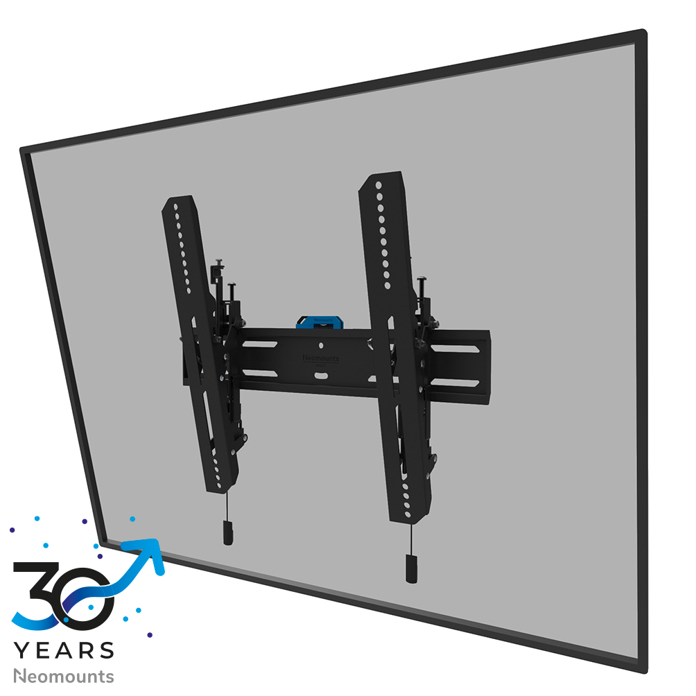 Neomounts LEVEL-850 WL35S-850BL14 Tiltable TV mount wall - 40-75" - max 50 kg - VESA 100x100-400x400 - d 3,5 cm - level adjustment - lockable (incl. security screw, excl. lock) - Rapid Install-model incl. fixing template - black