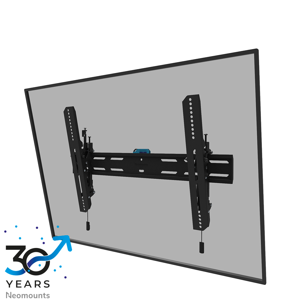 Neomounts LEVEL-850 WL35S-850BL16 Tiltable TV mount wall - 42-86" - max 60 kg - VESA 100x100-600x400 - d 3,5 cm - level adjustment - lockable (incl. security screw, excl. lock) - Rapid Install-model incl. fixing template - black