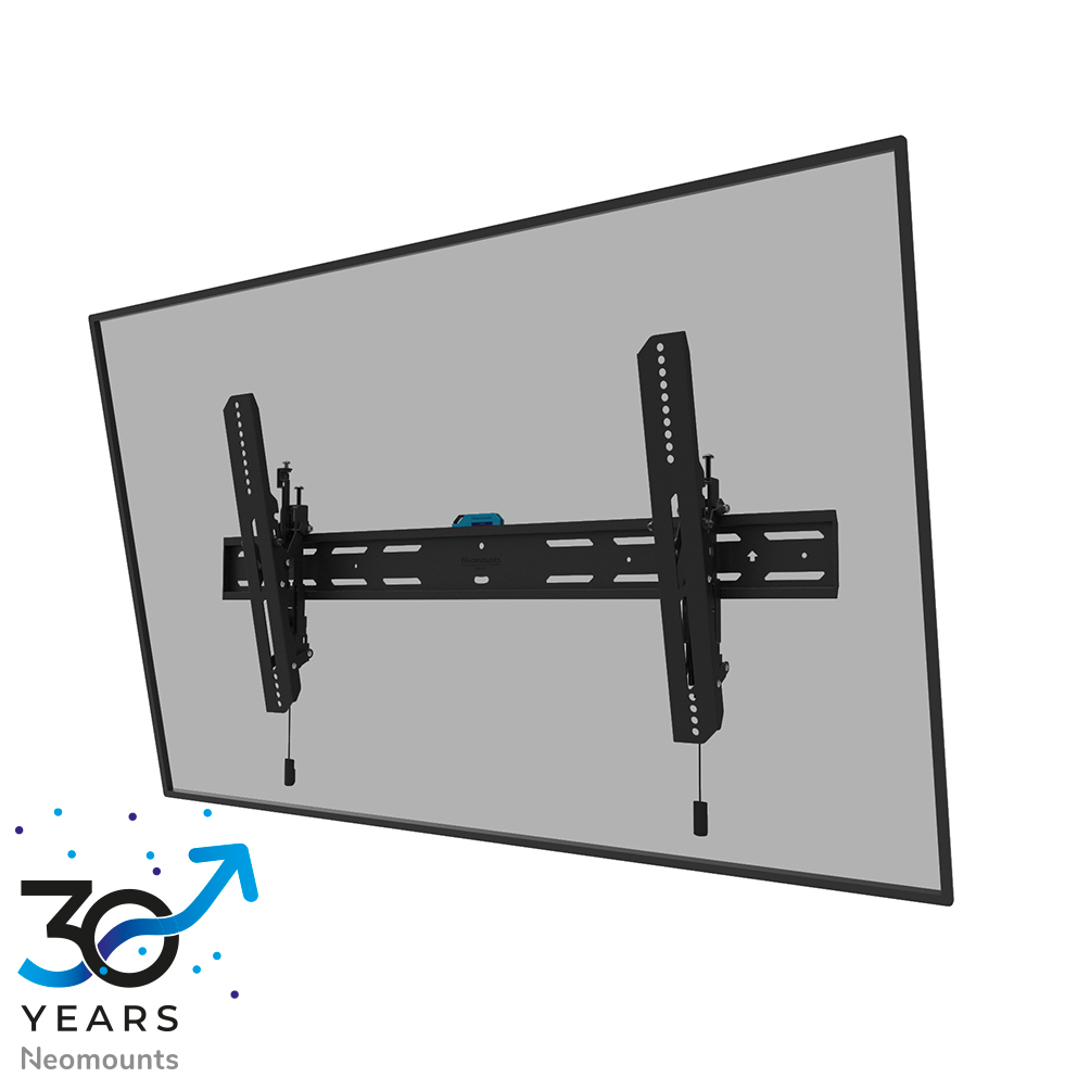 Neomounts LEVEL-850 WL35S-850BL18 Tiltable TV mount wall - 43-86" - max 60 kg - VESA 100x100-800x400 - d 3,5 cm - level adjustment - lockable (incl. security screw, excl. lock) - Rapid Install-model incl. fixing template - black