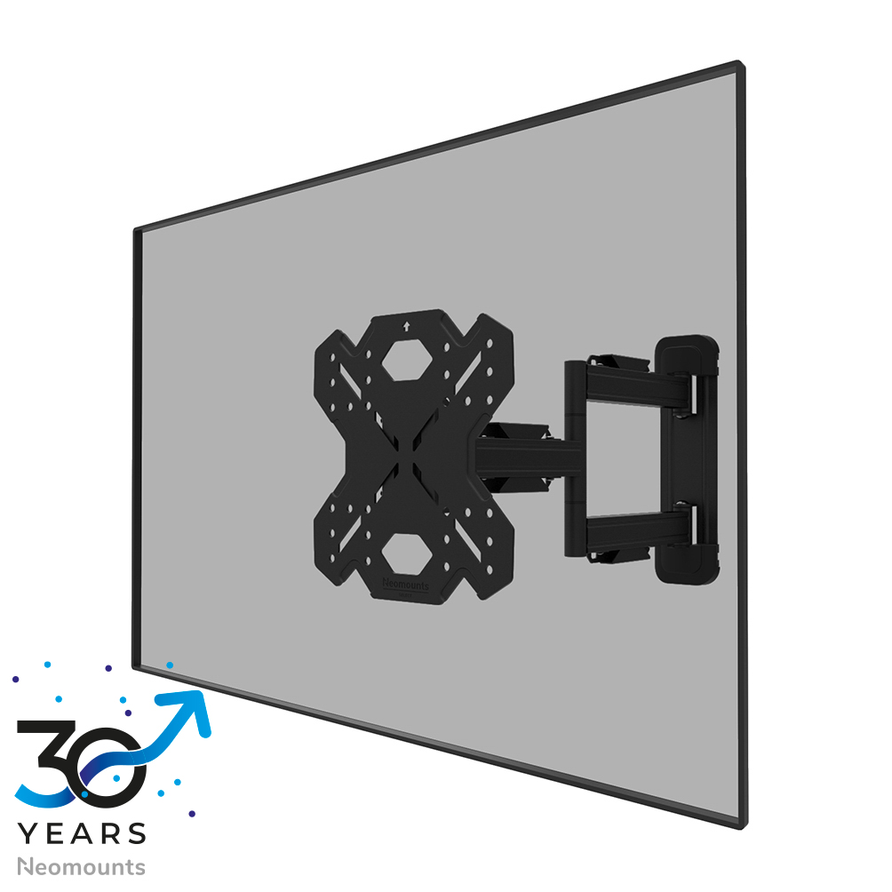 Neomounts LEVEL-850 WL40S-850BL12 Full motion TV mount wall - 32-55" - max 40 kg - VESA 100x100-200x200 - d 4,7-55,5 cm - level adjustment - Rapid Install-model incl. fixing template - black