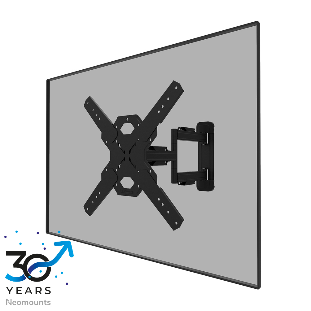 Neomounts LEVEL-850 WL40S-850BL14 Full motion TV mount wall - 40-65" - max 40 kg - VESA 100x100-400x400 - d 4,7-55,5 cm - level adjustment - Rapid Install-model incl. fixing template - black