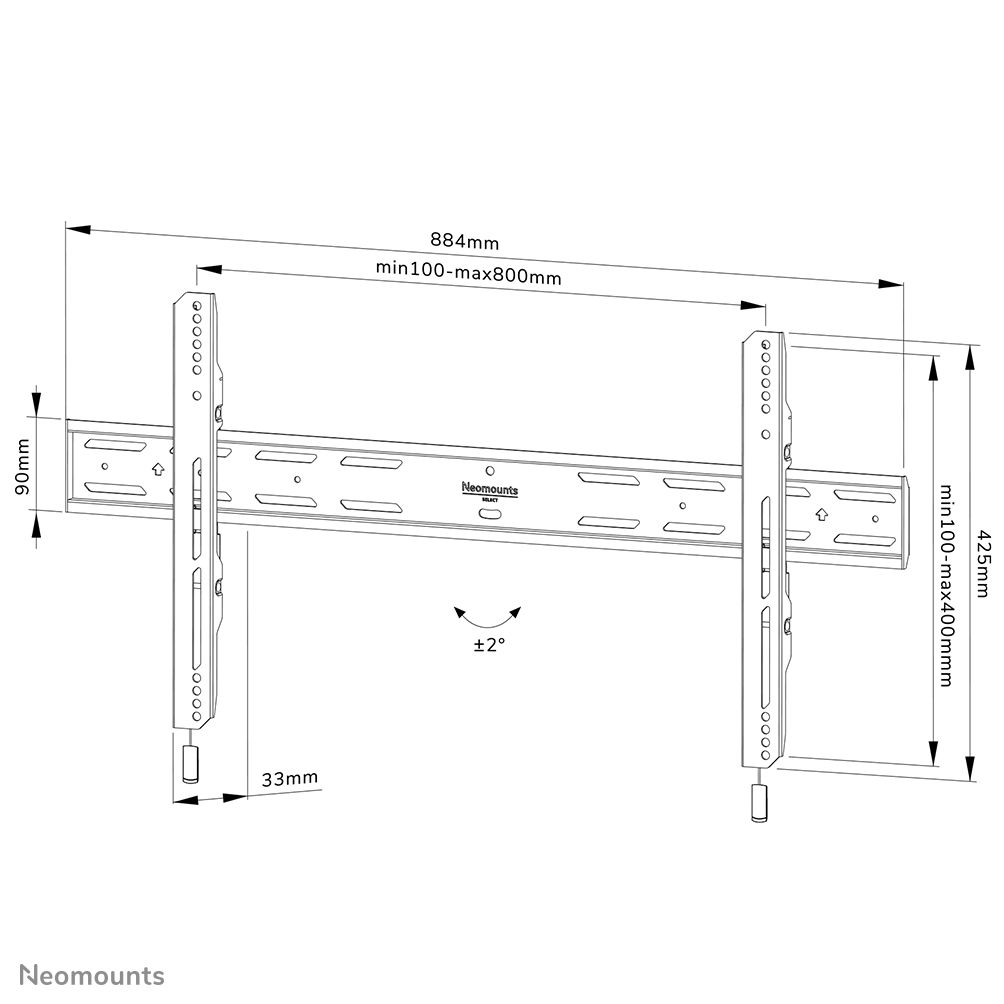 WL30S-850BL18 Neomounts tv wall mount